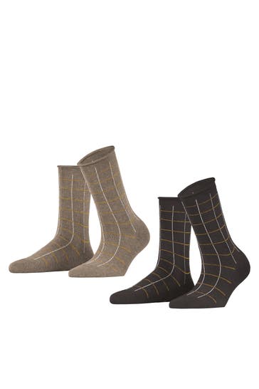 ESPRIT Socken Checks 2-Pack sortiment (0040)