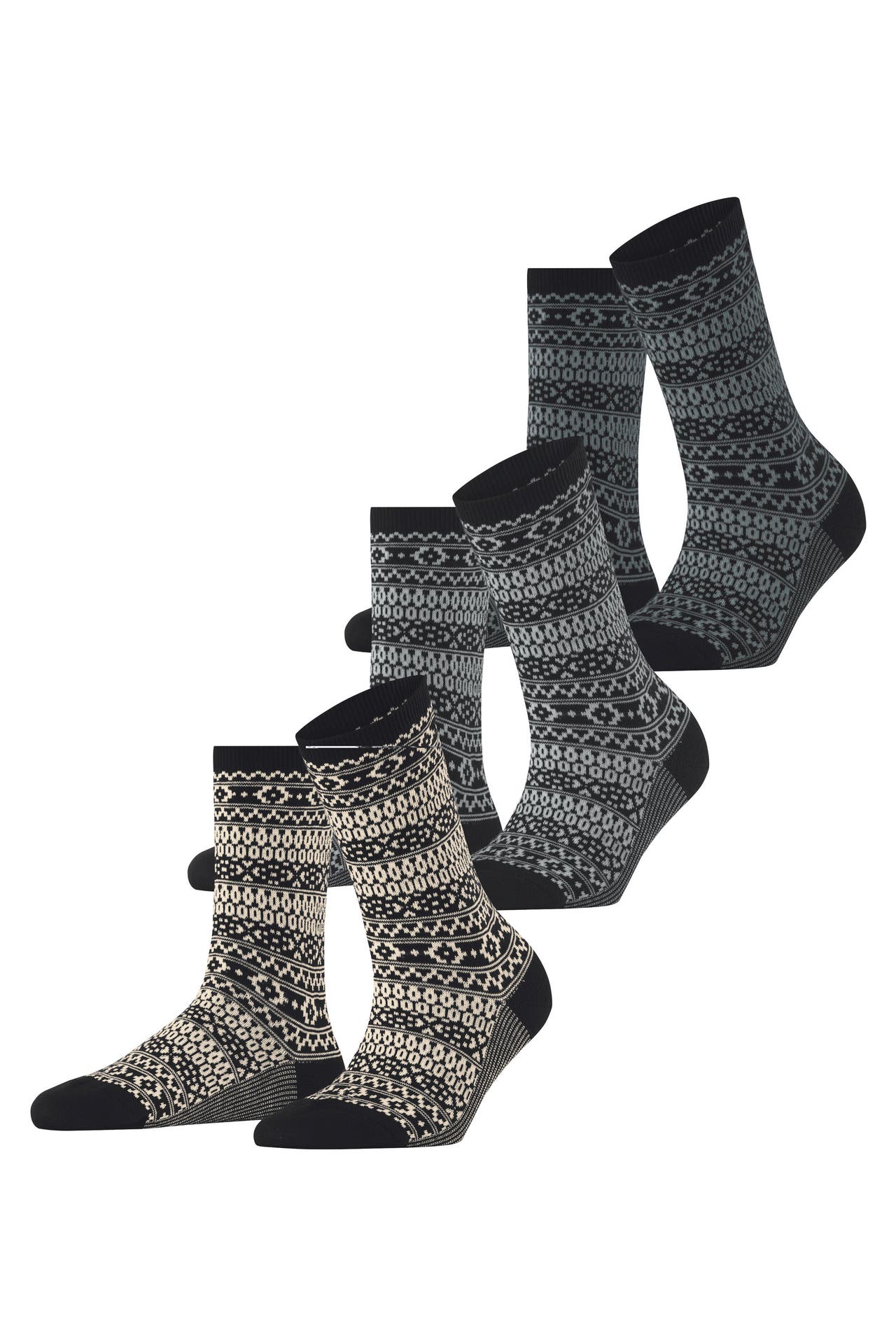 ESPRIT Socken Sami Pattern 3-Pack black (3000), Bild 1