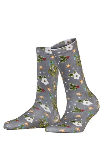 BURLINGTON Socken Fancy Christmas light greymel. (3390)