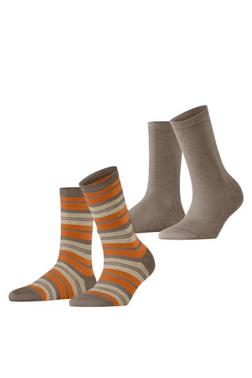ESPRIT Socken College Stripe 2-Pack nutmeg mel (5410)