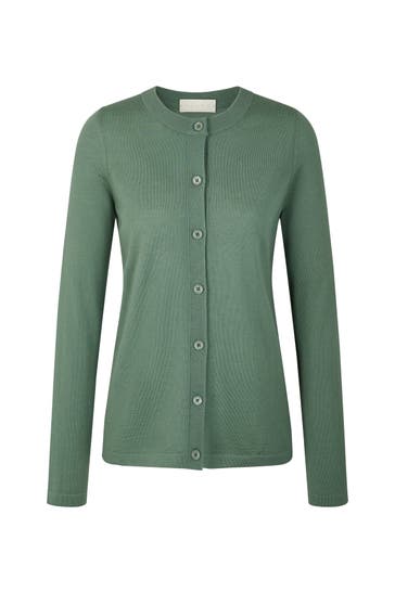 FALKE Strickjacke Pure Merino Wool sea breeze (7496)