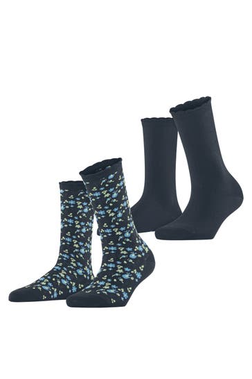 ESPRIT Socken Flower Meadow 2-Pack marine (6120)
