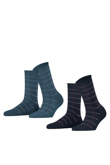 ESPRIT Socken Checks 2-Pack sortiment (0050)
