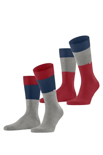 BURLINGTON Socken Magic Mismatch 2-Pack melange grey (3967)