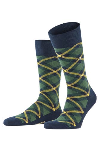 BURLINGTON Socken Tartan marine (6120)