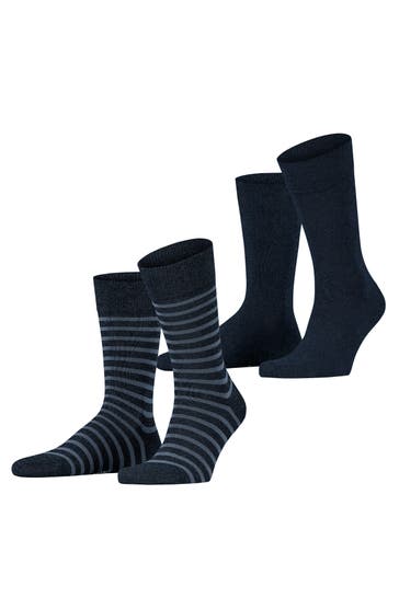 ESPRIT Socken Fine Stripe 2-Pack marine (6120)