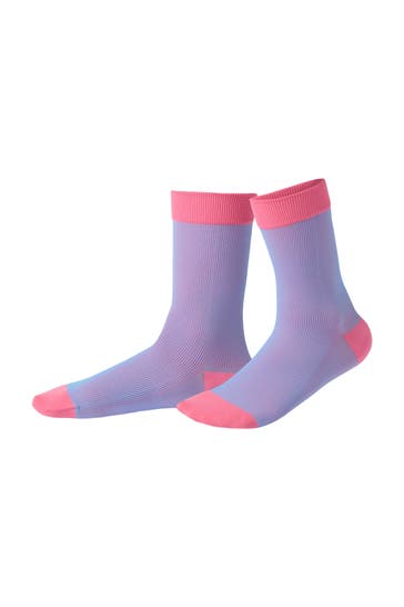 ITEM M6 Socken SNEAKER STRIPED pink sky