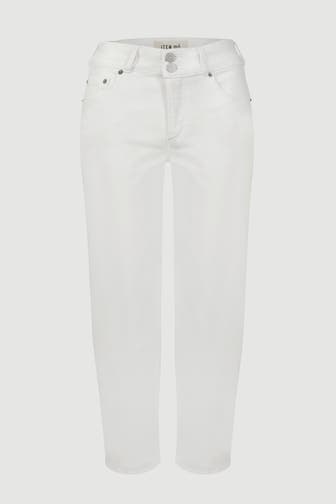 ITEM M6 Stoffhose CROPPED HIGH RISE DENIM off-white Highwaist
