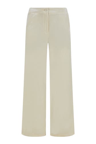 NICOWA Chino RIMBIO OFFWHITE LAMÉ Straight