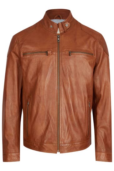 BUGATTI Lederjacke BUFILIPPO Cognac