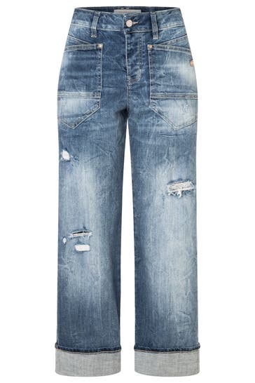 GANG Jeans 94ROBERTA grey blue destroy Tapered