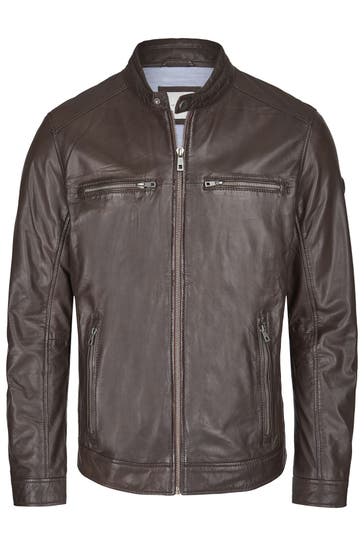 BUGATTI Lederjacke BUDANILO dunkelbraun