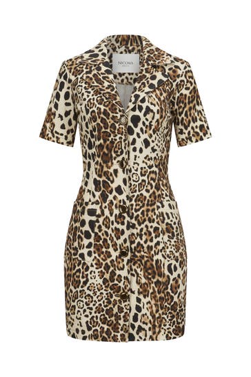 NICOWA Casual-Kleid RILONA BLACK LEO