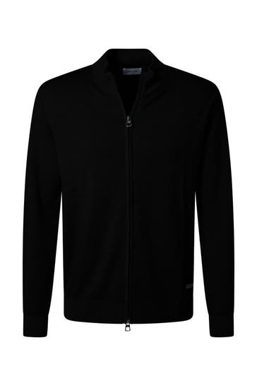 PIERRE CARDIN Strickjacke Schwarz