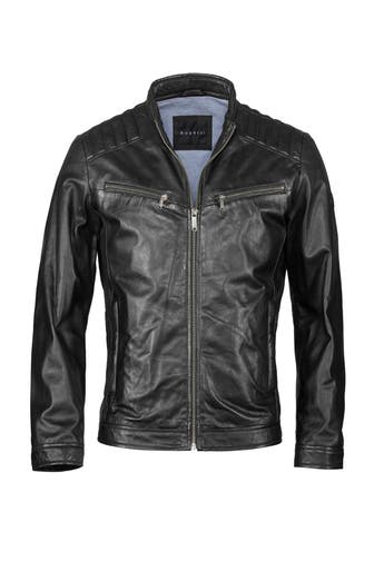 BUGATTI Lederjacke BURAFAEL Schwarz