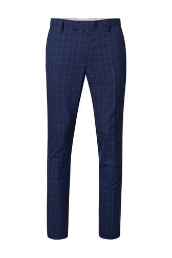 PIERRE CARDIN Stoffhose Ryan Navy Peony Straight