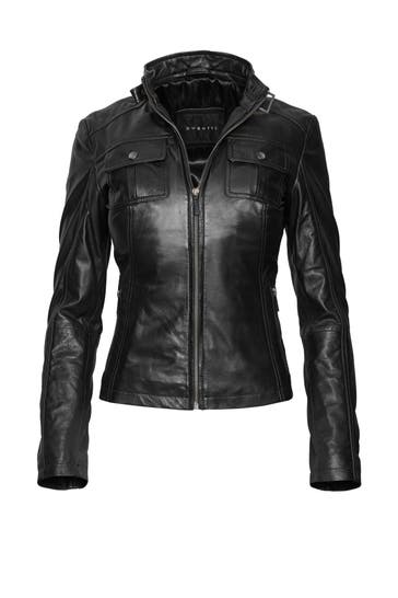 BUGATTI Lederjacke black