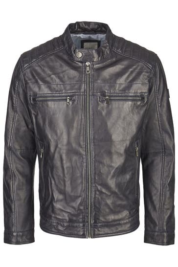 BUGATTI Lederjacke BUAMADEO Dunkelblau