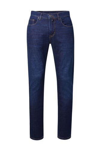 PIERRE CARDIN Chino Lyon dark blue used mustache Tapered