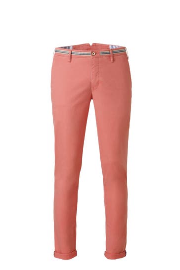 MMX Chino MICRO STRUCTURE BAUMWOLL CHINO melon Slim