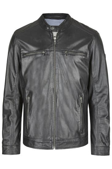 BUGATTI Lederjacke BUDANILO Schwarz