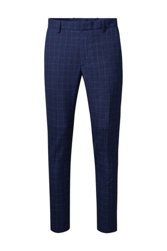 PIERRE CARDIN Stoffhose Ray Navy Peony Straight