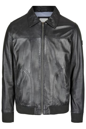 BUGATTI Lederjacke BUALBANO Schwarz