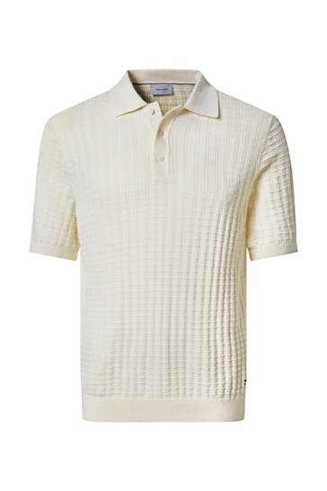 PIERRE CARDIN Polo-Shirt Perlweiss