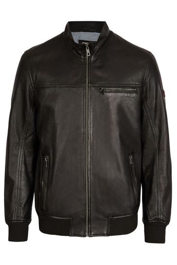 BUGATTI Lederjacke BULEONARDO Schwarz