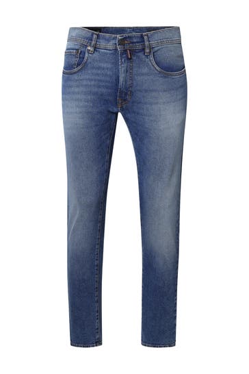 PIERRE CARDIN Jeans Laval light blue used whisker Loose Fit