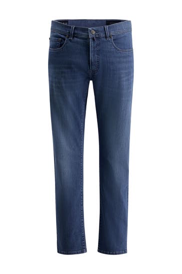 PIERRE CARDIN Jeans Lyon ocean blue used buffies Tapered