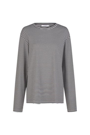 MYJAMA Longsleeve Huggo Weiss/schwarz