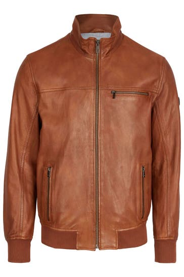 BUGATTI Lederjacke BULEONARDO Cognac