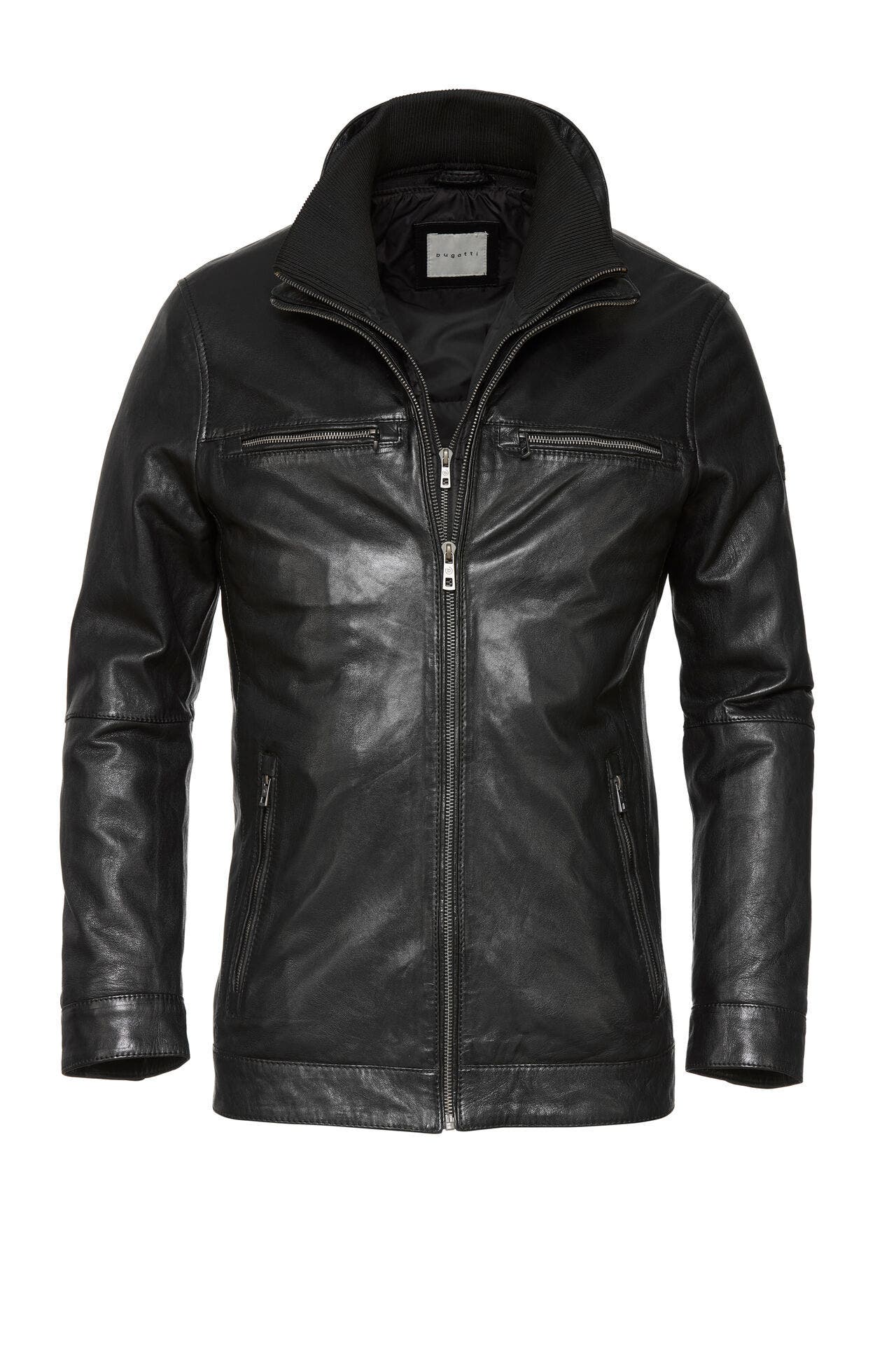 BUGATTI Lederjacke BUVITTORE Schwarz, Bild 1