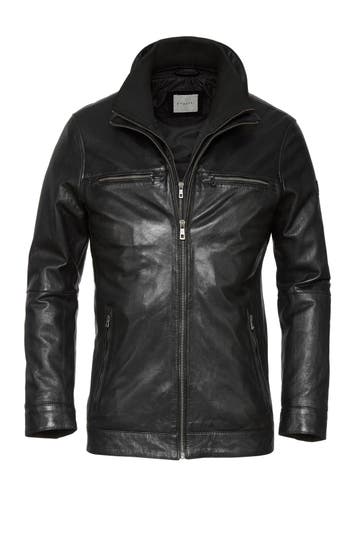 BUGATTI Lederjacke BUVITTORE Schwarz