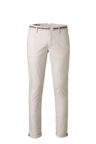 MMX Chino MICRO STRUCTURE BAUMWOLL CHINO beige Slim