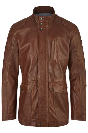 BUGATTI Lederjacke BUANDIAMO Cognac
