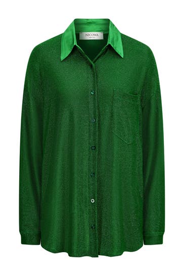 NICOWA Casual-Bluse LOPAWI GREEN