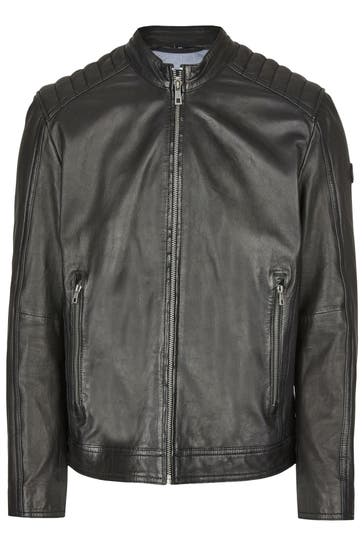 BUGATTI Lederjacke BUAPOLLO Schwarz