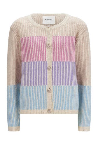 NICOWA Strickjacke SINOWA CREAM MULTICOLOR