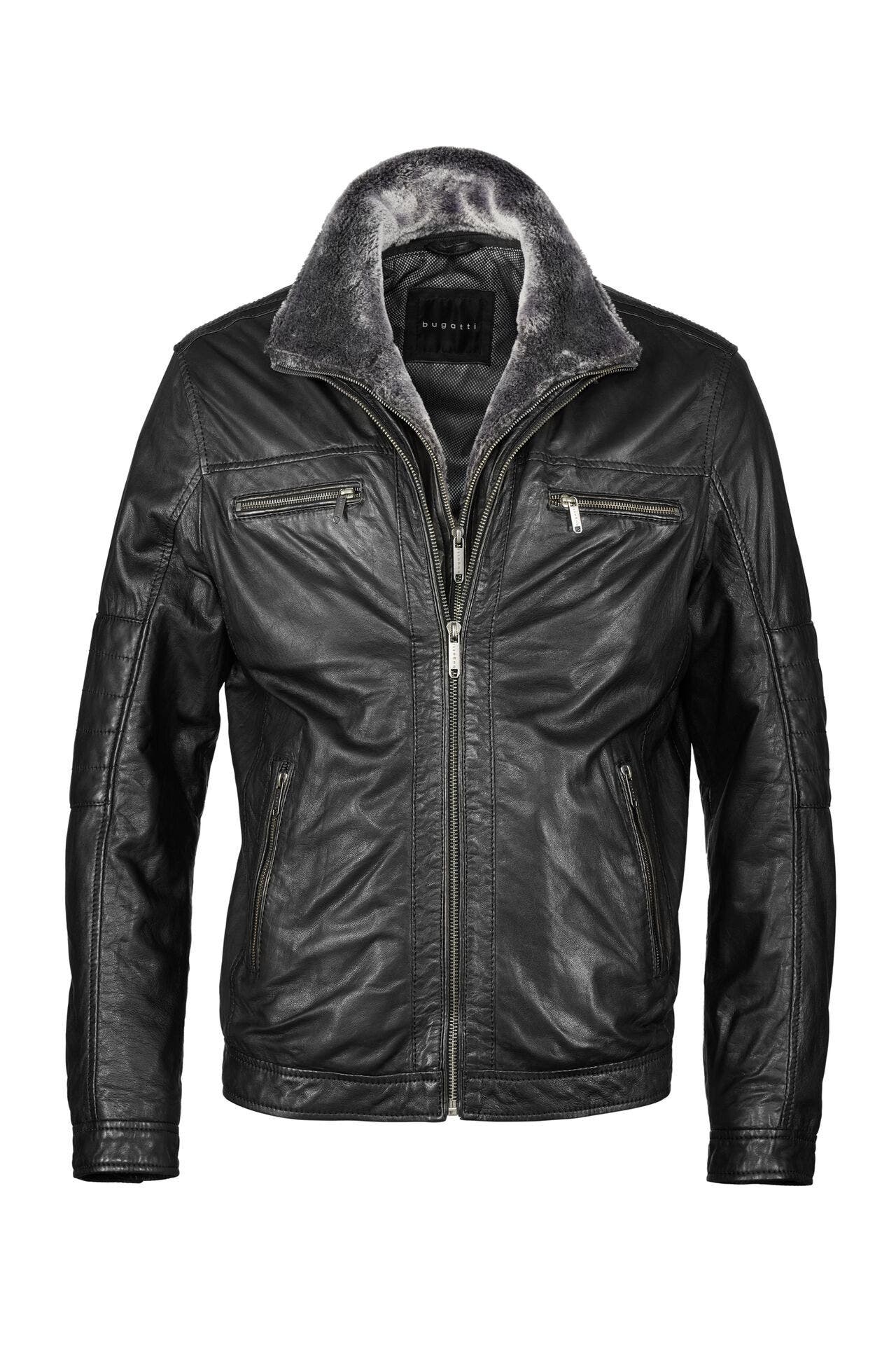 BUGATTI Lederjacke BUHEAVEN Schwarz, Bild 1