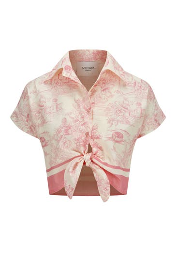 NICOWA Casual-Bluse PLICALO ROSE