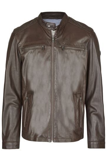BUGATTI Lederjacke BUALBERTO dunkelbraun