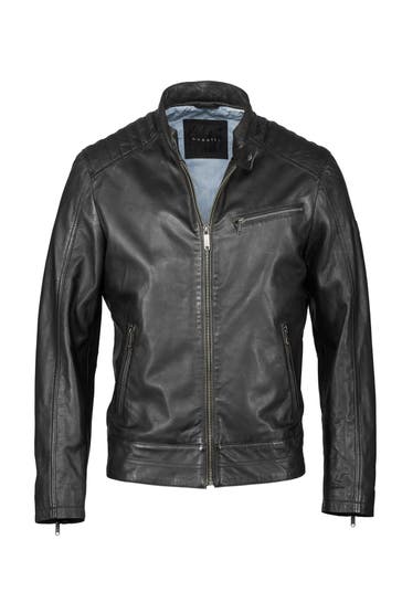 BUGATTI Lederjacke BUDOMENICO Schwarz