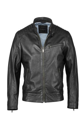 BUGATTI Lederjacke BUDOMENICO Schwarz