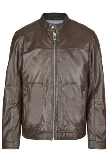 BUGATTI Lederjacke BUCLAUDIO dunkelbraun