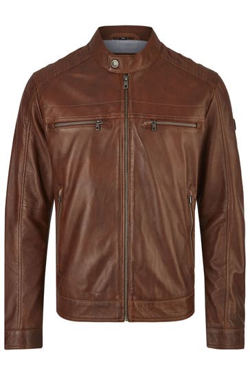 BUGATTI Lederjacke BUAMADEO Cognac