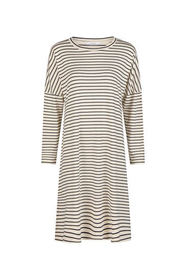 MYJAMA Nachthemd ClairLong offwhite/Marine