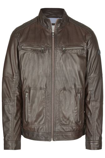 BUGATTI Lederjacke BUFIDELIO dunkelbraun