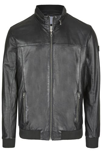 BUGATTI Lederjacke BUFABIANO Schwarz